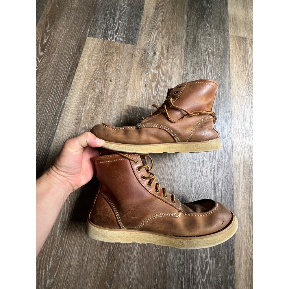 Eastland Lumber Up Boots Mens 11.5D Tan Leather Moc Toe Lace Up 7241-07 - Picture 4 of 7